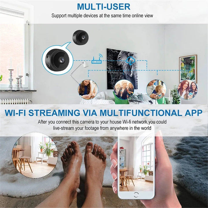 Mini WiFi camera Smart Monitor Advanced A9 Mini Camera HD 1080p Wireless Voice Recorder Safety Monitoring Home Safety